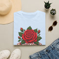 England Rose T-Shirt — Vintage Red Rose Floral Crest Tee