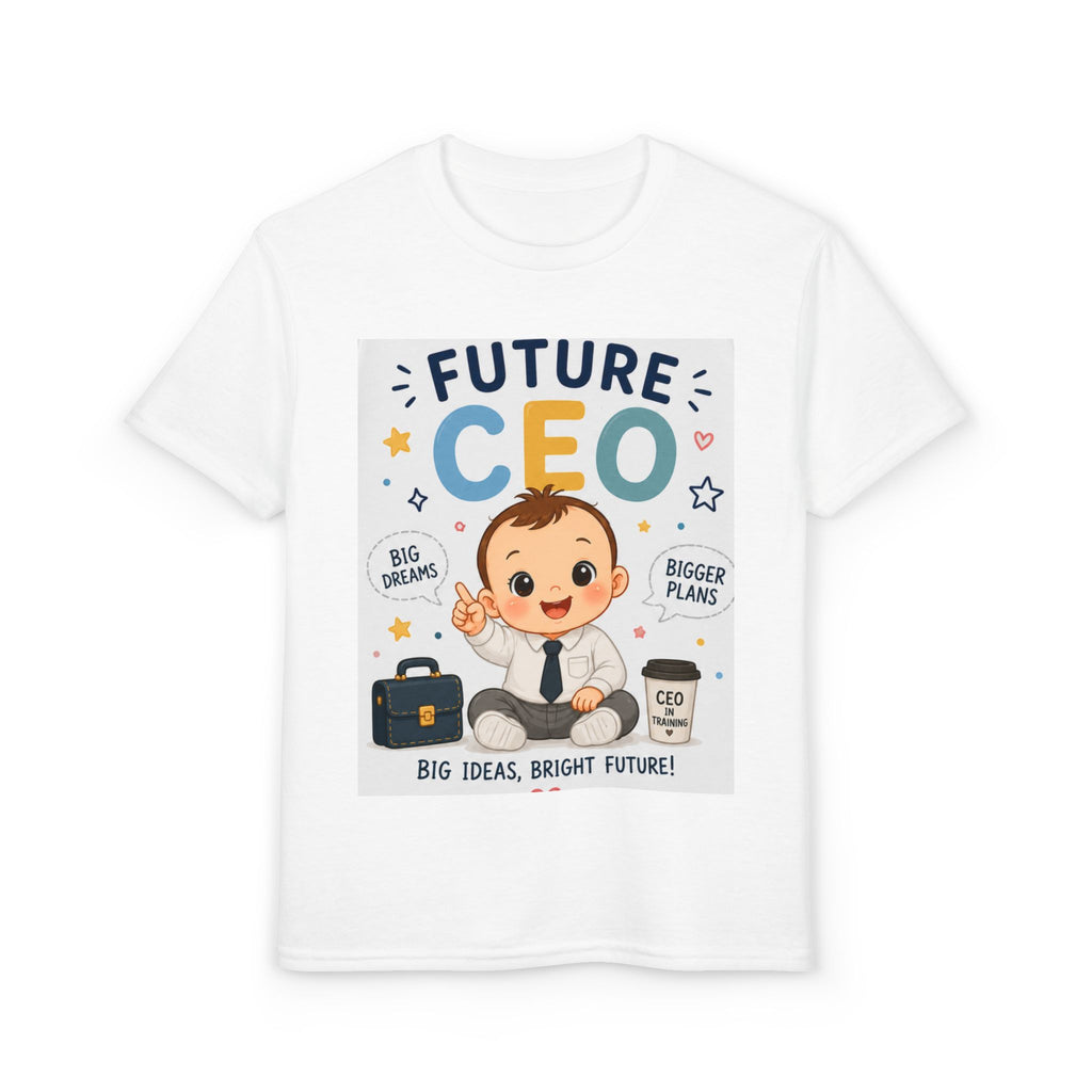 Future CEO Kids T-Shirt | Cute Baby Business Cartoon, Big Ideas Design