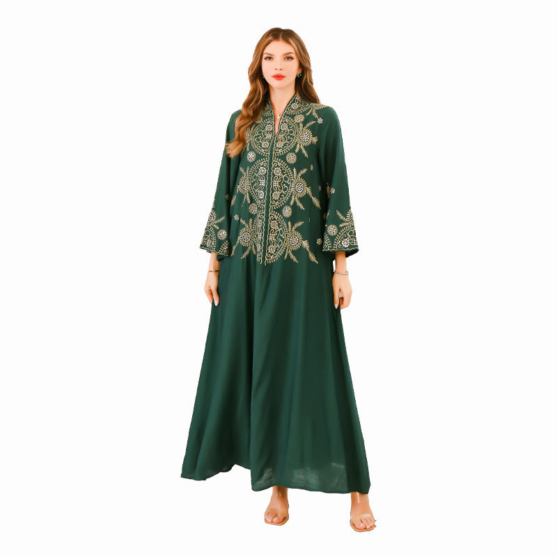 Muslim Women's Long Robe Embroidered Evening Dress