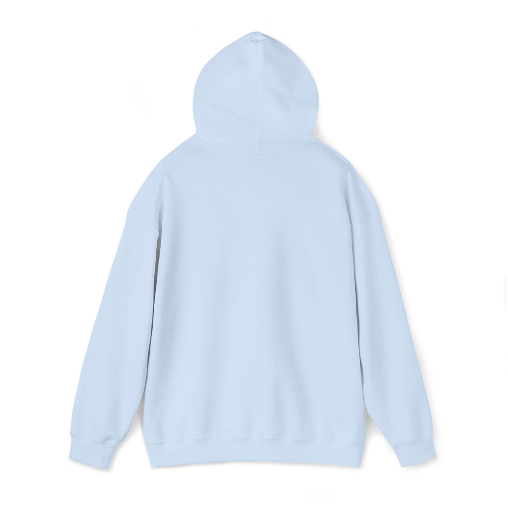 Embroidery Bird Floral Delta Triangle Hoodie — Blue & Green Botanical Graphic
