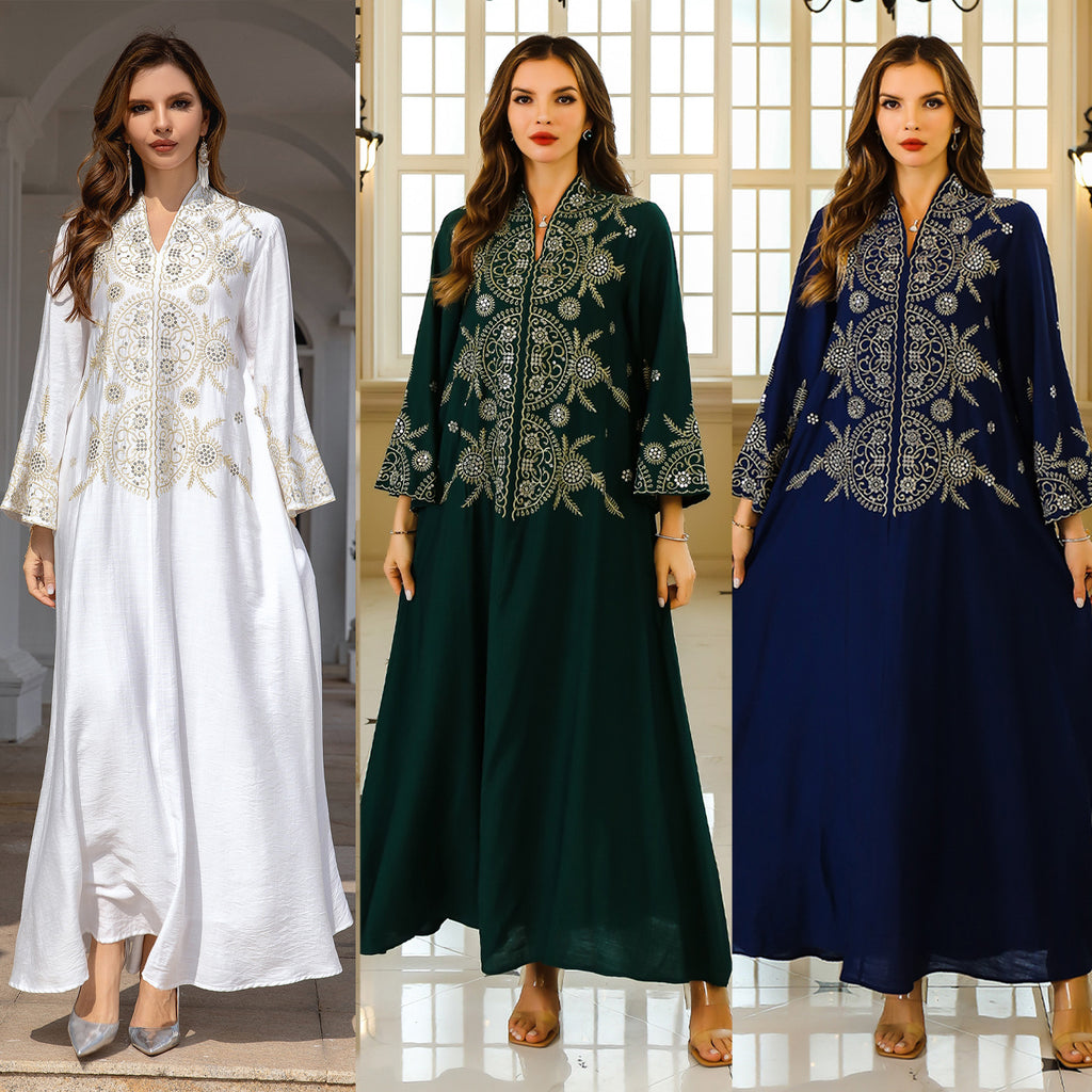 Muslim Women's Long Robe Embroidered Evening Dress