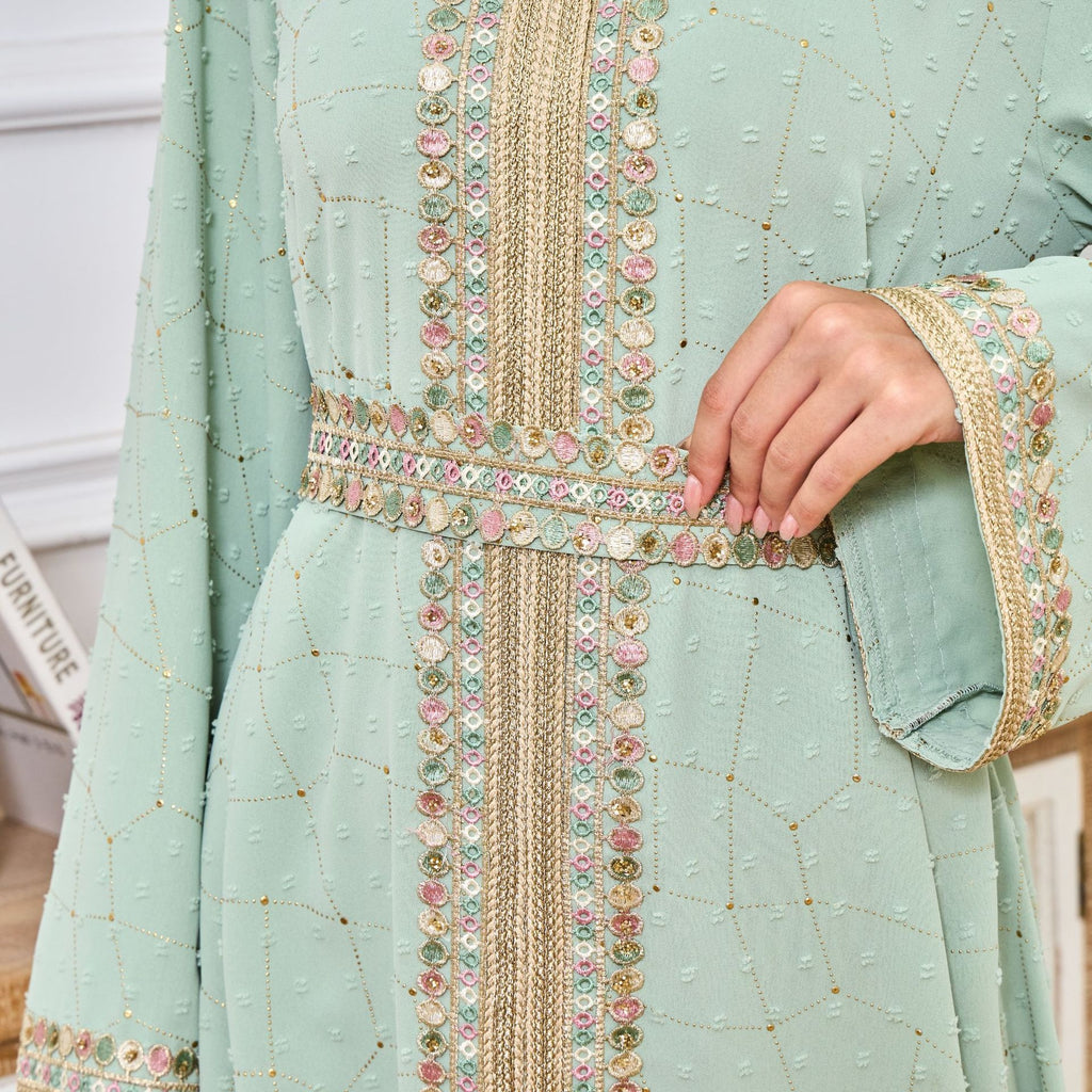 Embroidered Fashion Comfortable Muslim Long Dress Abaya
