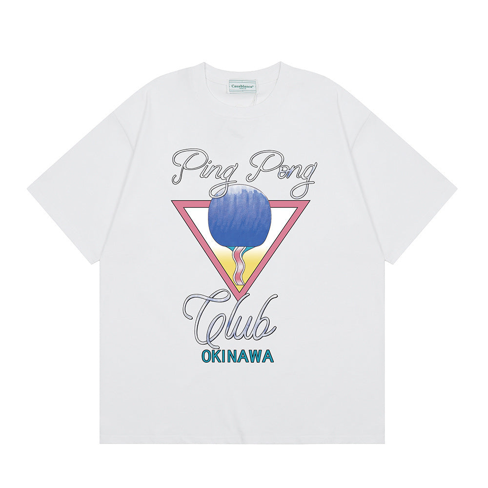 Loose short-sleeved T-shirts for women Modern art for Casablanca city landmarks