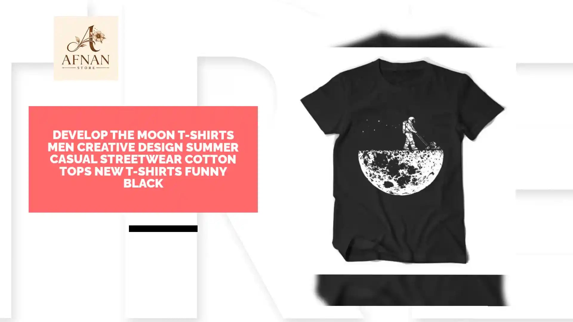 develop the moon T-shirts men creative design summer casual streetwear cotton Tops new t-shirts funny black by@Outfy