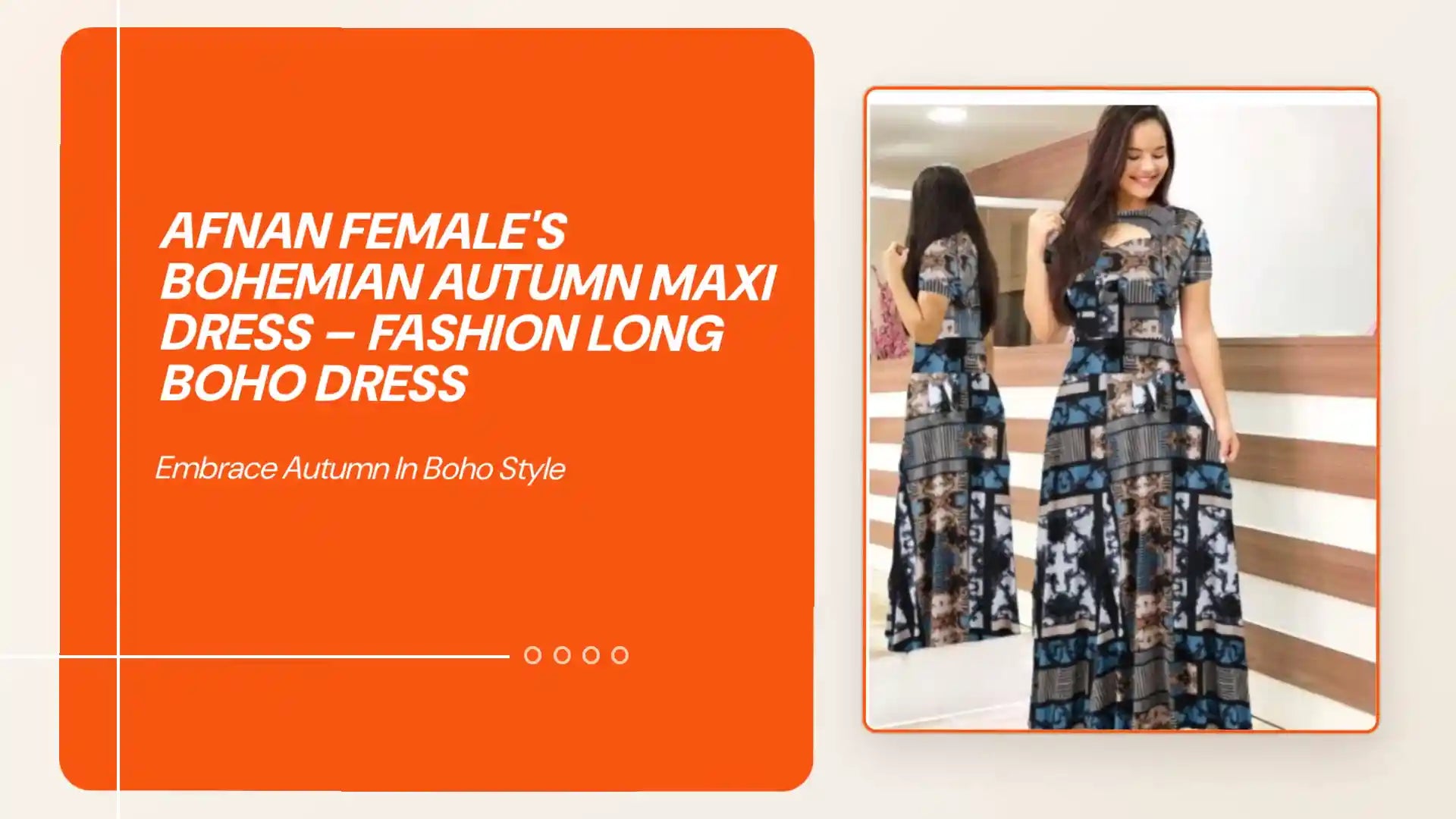 Afnan Female's Bohemian Autumn Maxi Dress &ndash; Fashion Long Boho Dress by@Outfy
