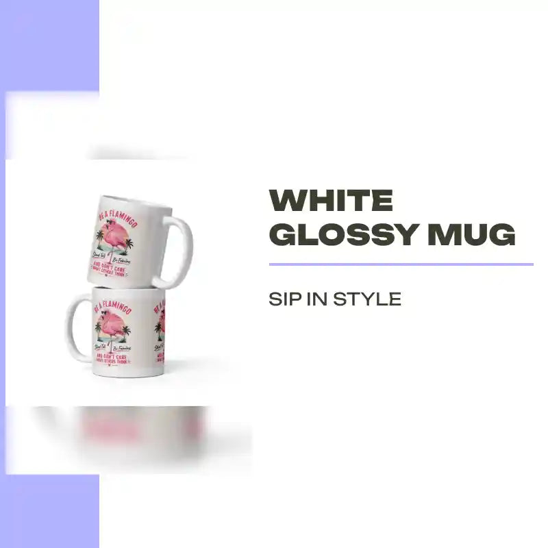 White glossy mug by@Outfy