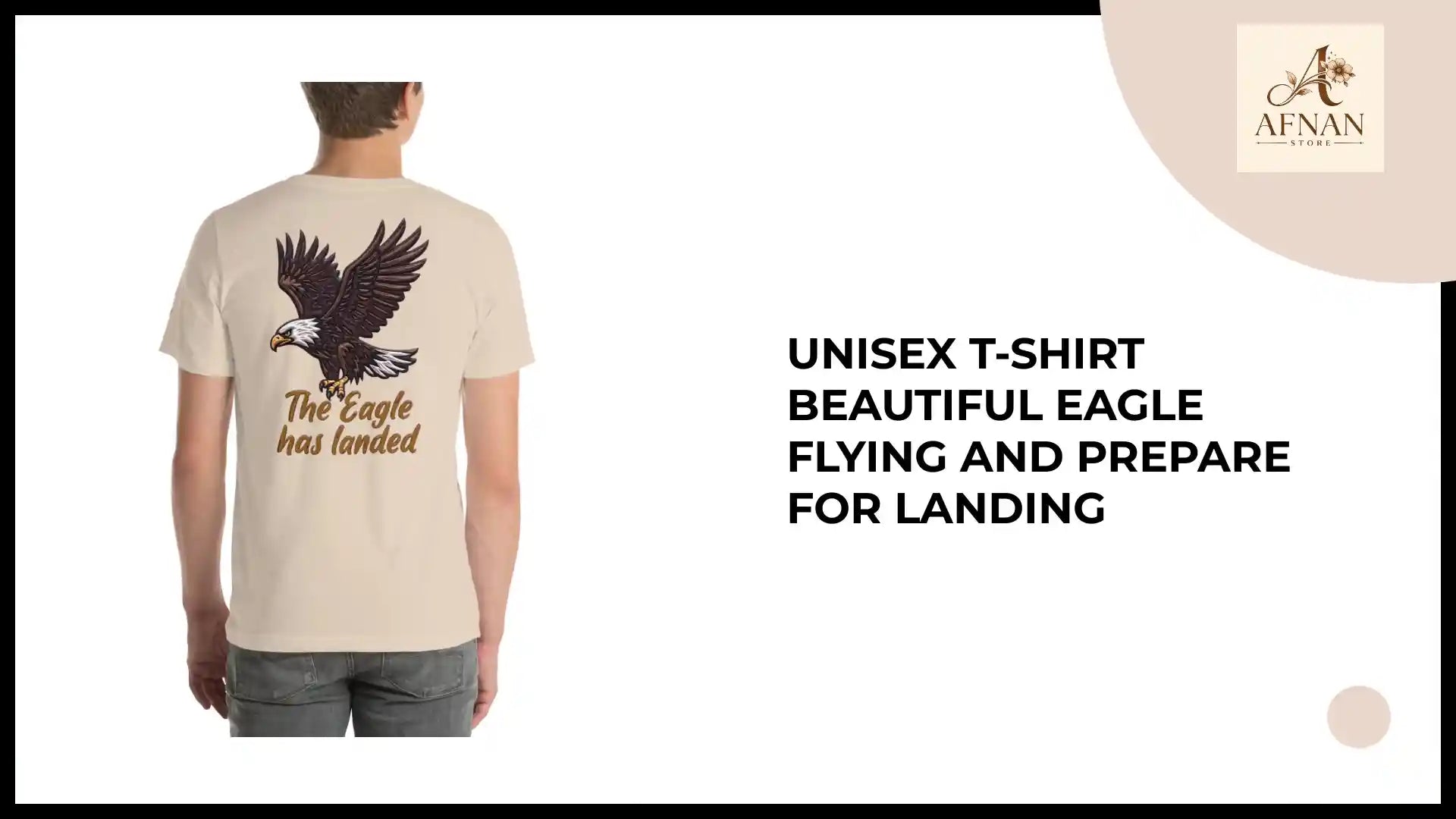 Unisex t-shirt Beautiful Eagle flying and prepare for landing by@Outfy