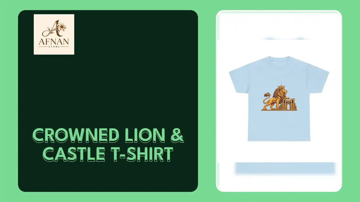Crowned Lion &amp; Castle T-Shirt by@Outfy