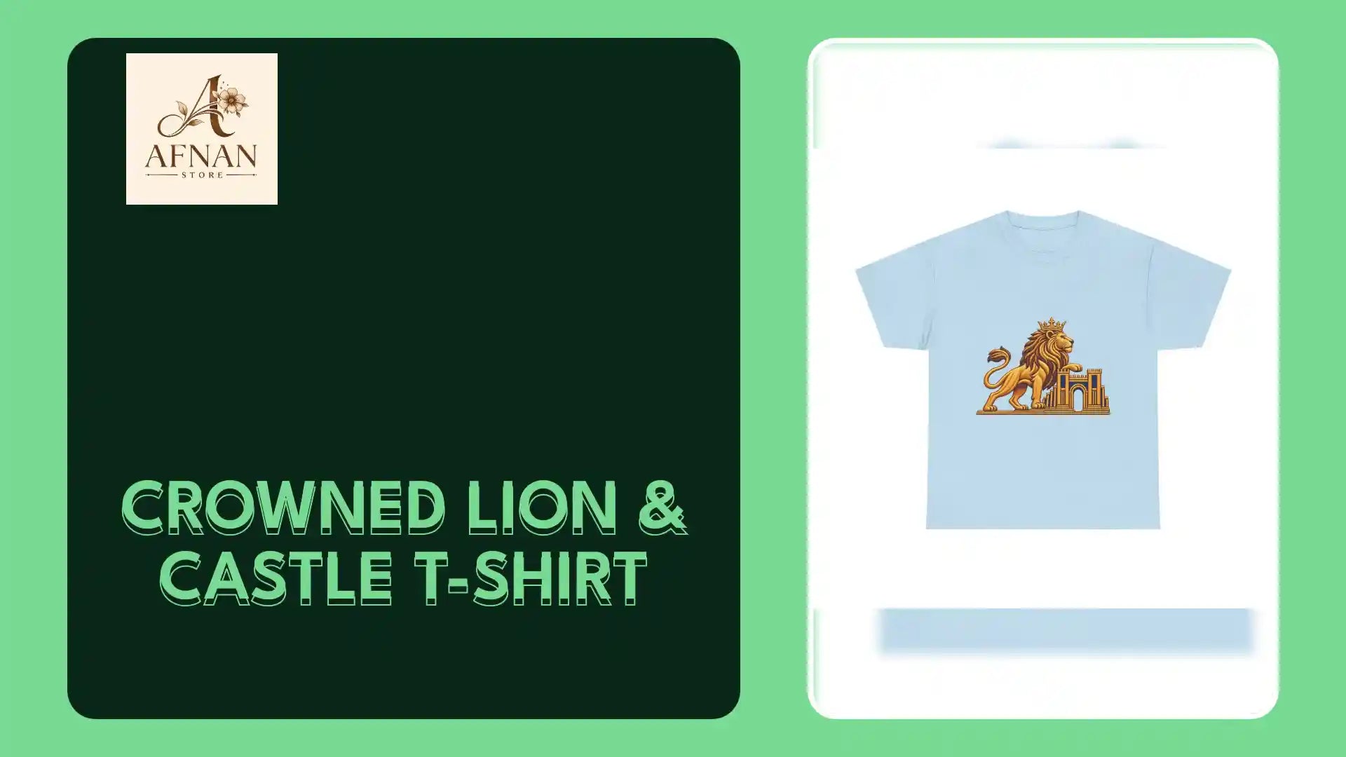 Crowned Lion & Castle T-Shirt by@Outfy