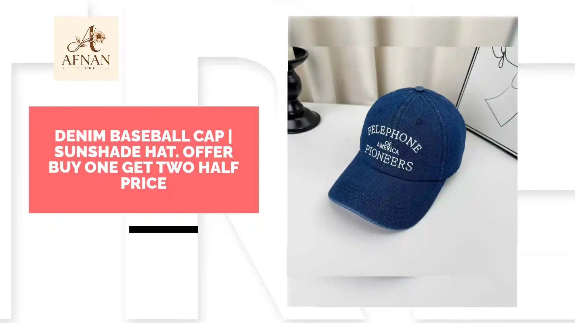 Denim Baseball Cap | Sunshade Hat. Offer buy one get two half price by@Outfy