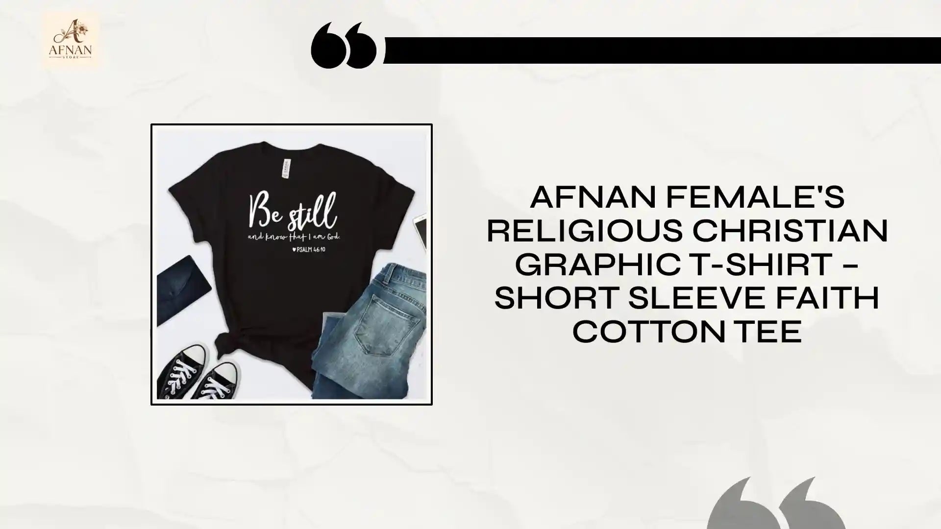 Afnan Female's Religious Christian Graphic T-Shirt &ndash; Short Sleeve Faith Cotton Tee by@Outfy