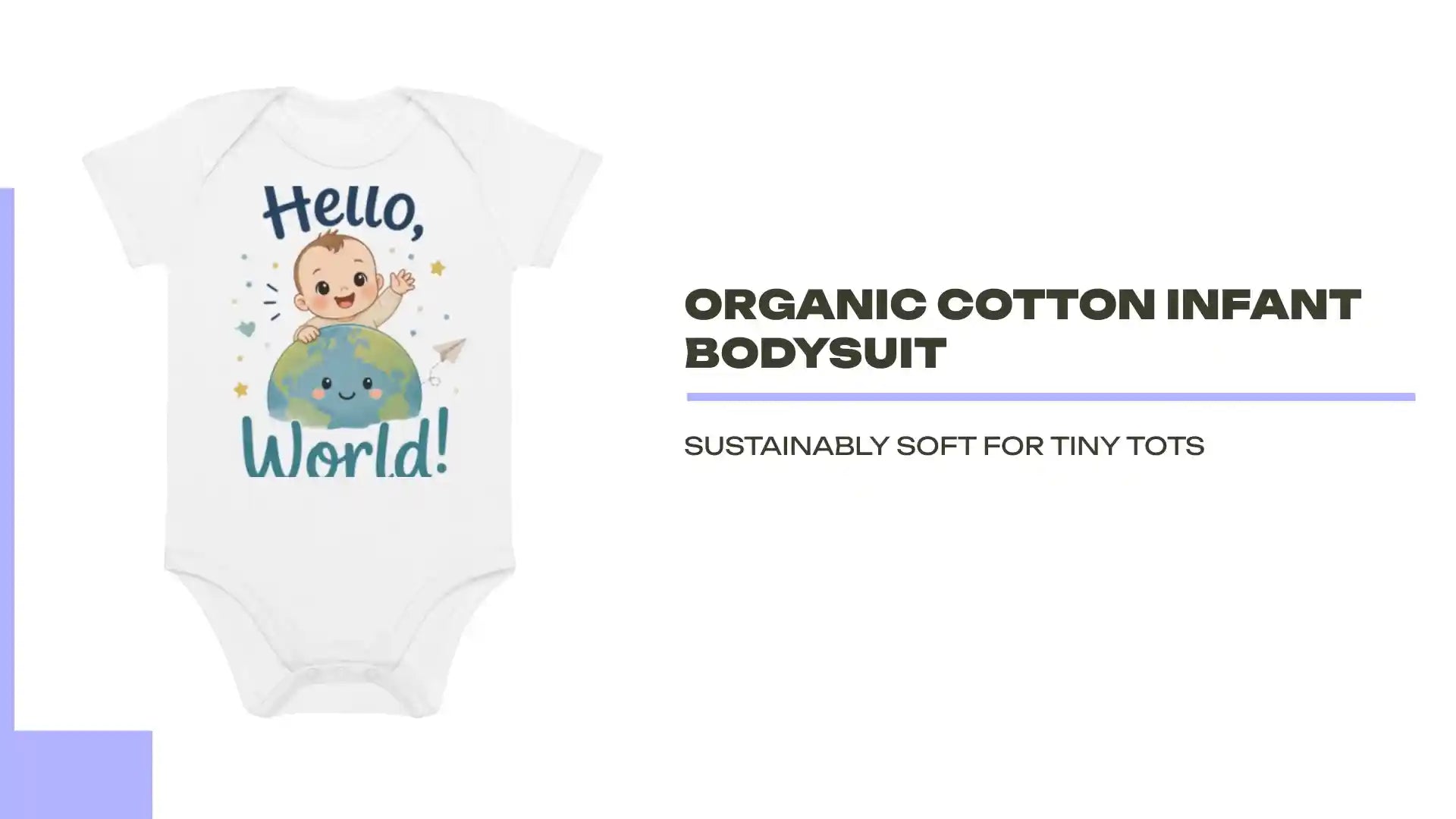 Organic cotton Infant bodysuit by@Outfy