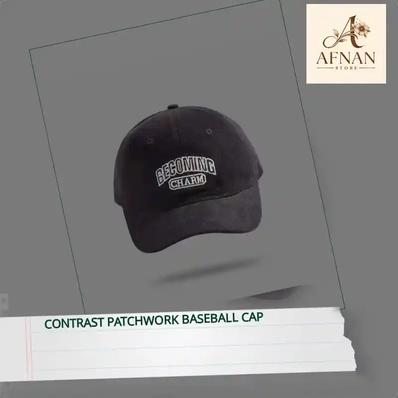 Contrast Patchwork Baseball Cap by@Outfy