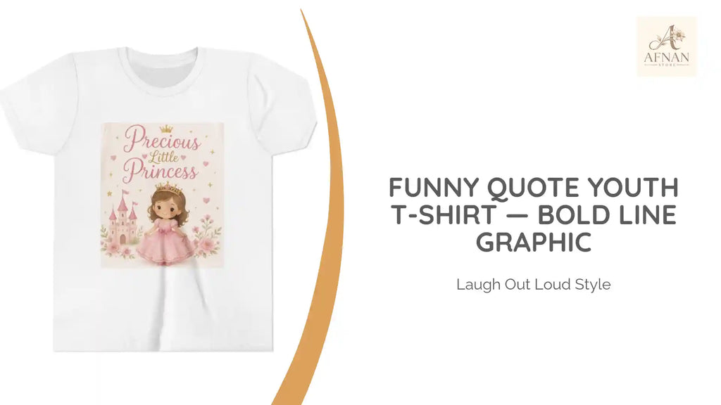 Funny Quote Youth T-Shirt &mdash; Bold Line Graphic by@Outfy