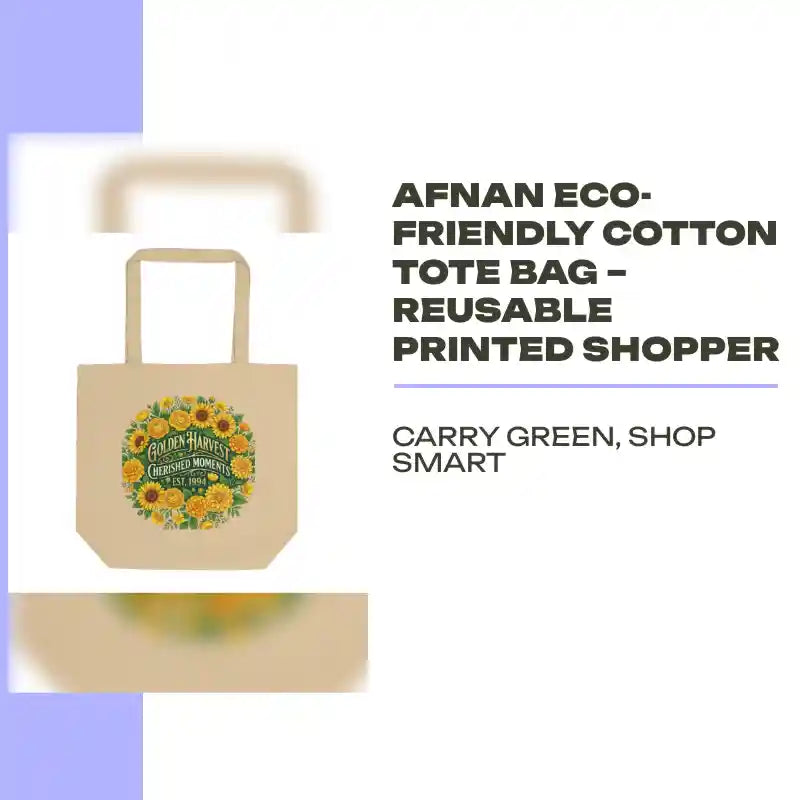Afnan Eco-Friendly Cotton Tote Bag &ndash; Reusable Printed Shopper by@Outfy