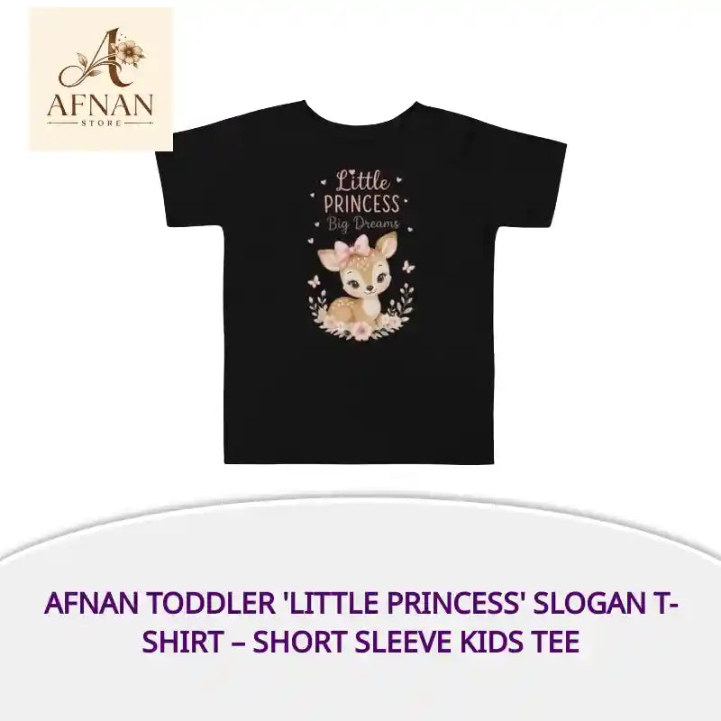 Afnan Toddler 'Little Princess' Slogan T-Shirt &ndash; Short Sleeve Kids Tee by@Outfy