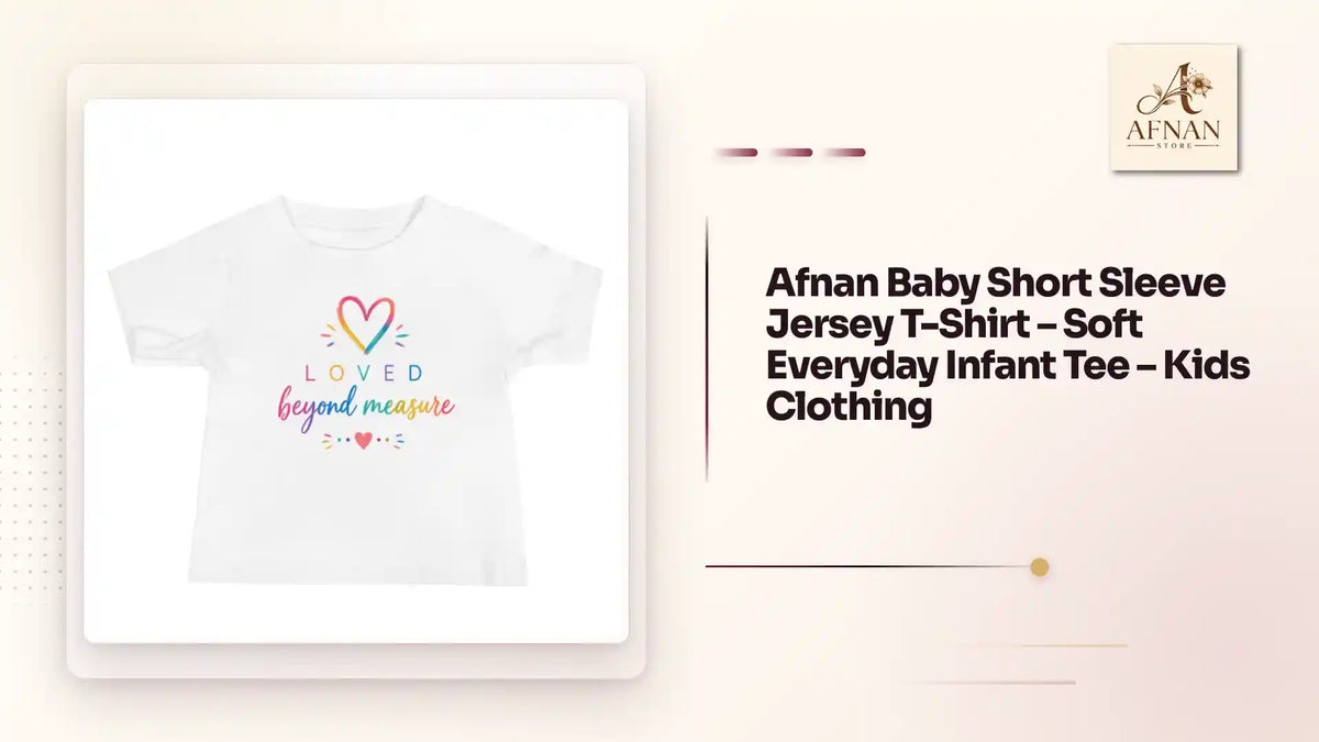 Afnan Baby Short Sleeve Jersey T-Shirt &ndash; Soft Everyday Infant Tee &ndash; Kids Clothing by@Outfy