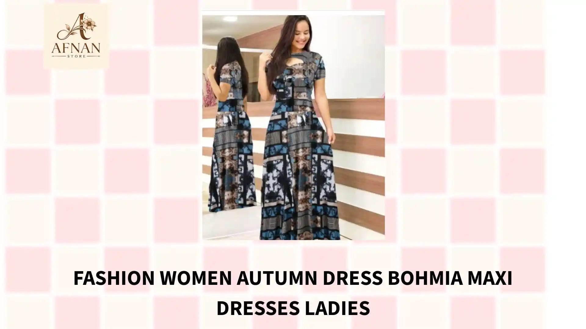 Fashion Women Autumn Dress Bohmia Maxi Dresses Ladies by@Outfy