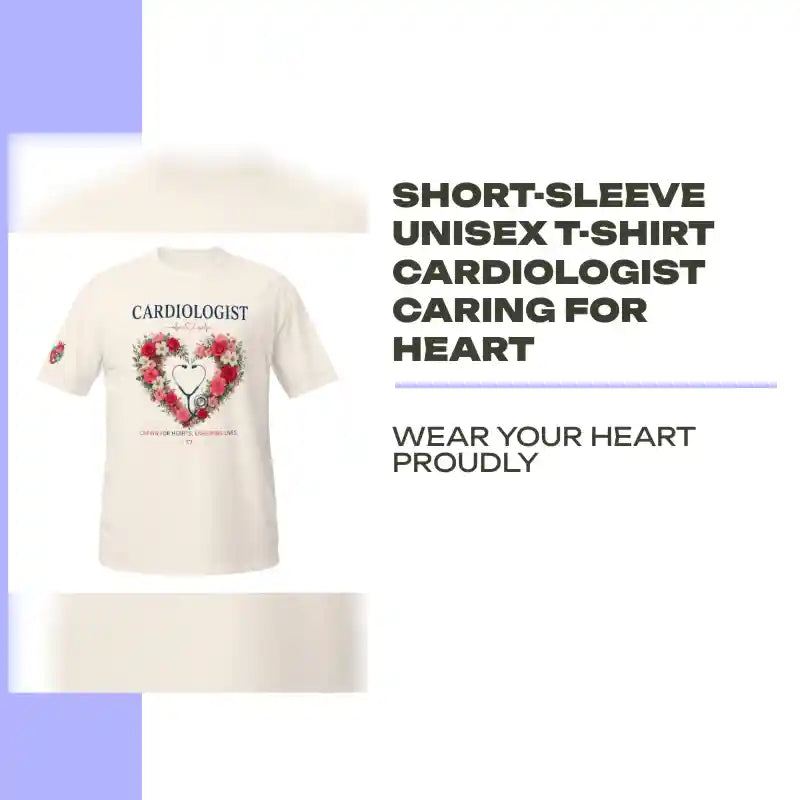 Short-Sleeve Unisex T-Shirt Cardiologist caring for heart by@Outfy