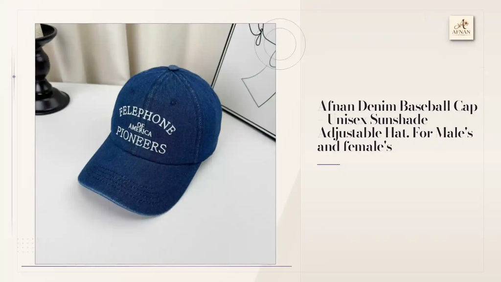 Afnan Denim Baseball Cap &ndash; Unisex Sunshade Adjustable Hat. For Male's and female's by@Outfy