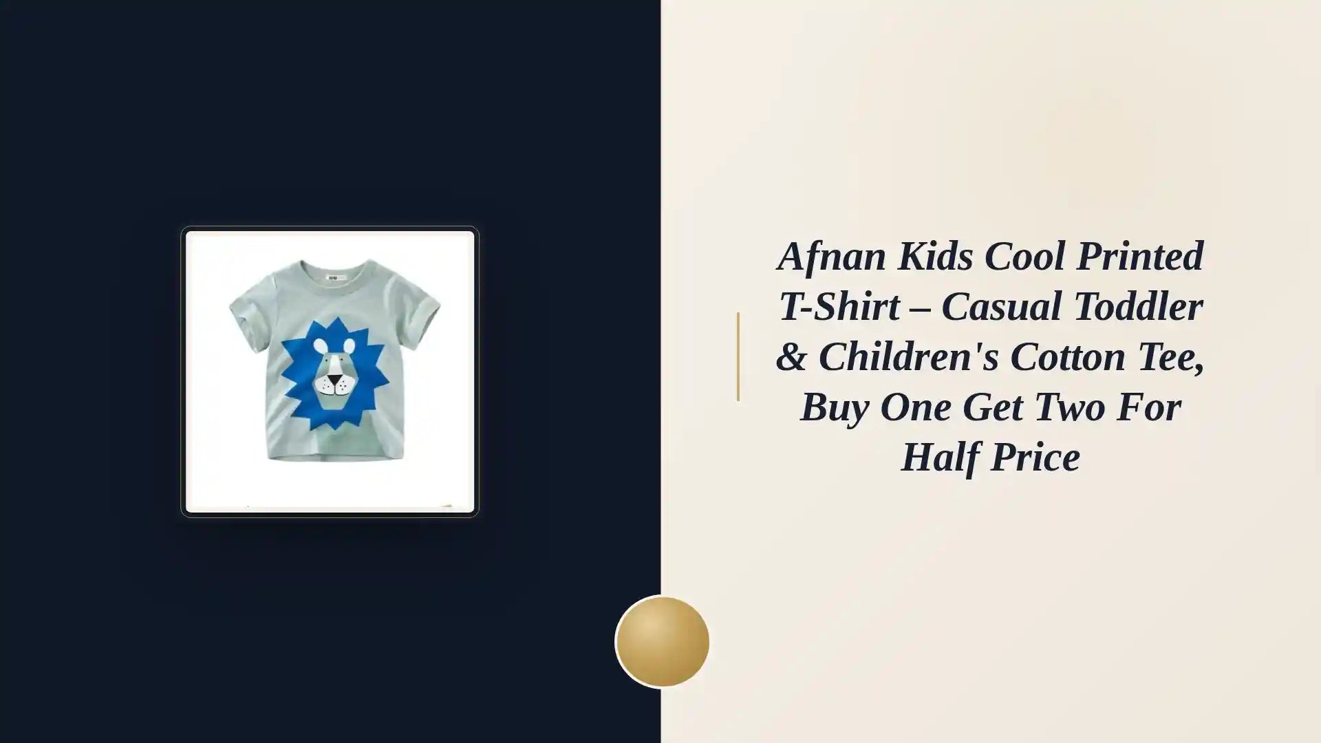 Afnan Kids Cool Printed T-Shirt &ndash; Casual Toddler & Children's Cotton Tee, Buy one get two for half price by@Outfy