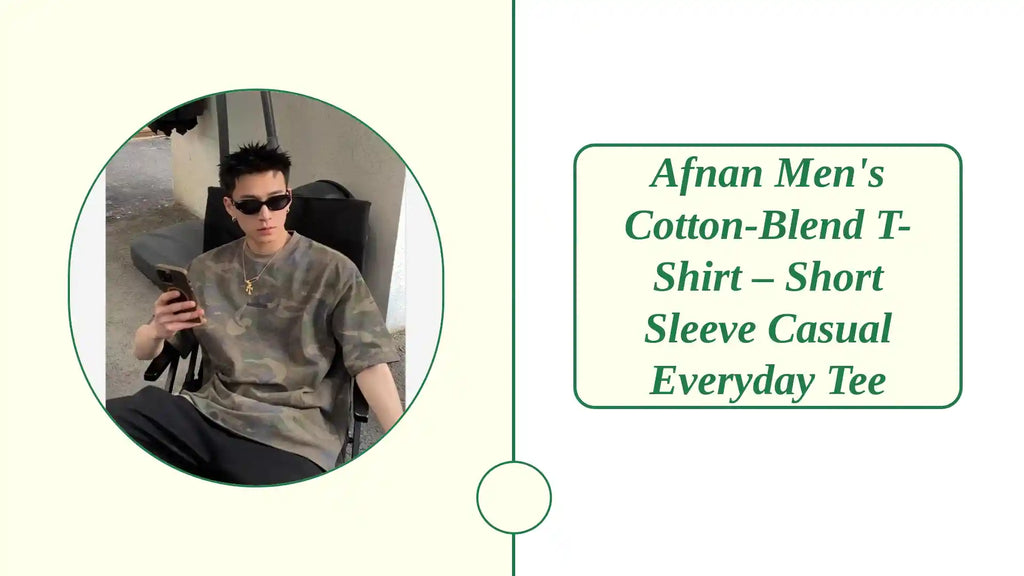 Afnan Men's Cotton-Blend T-Shirt &ndash; Short Sleeve Casual Everyday Tee by@Outfy