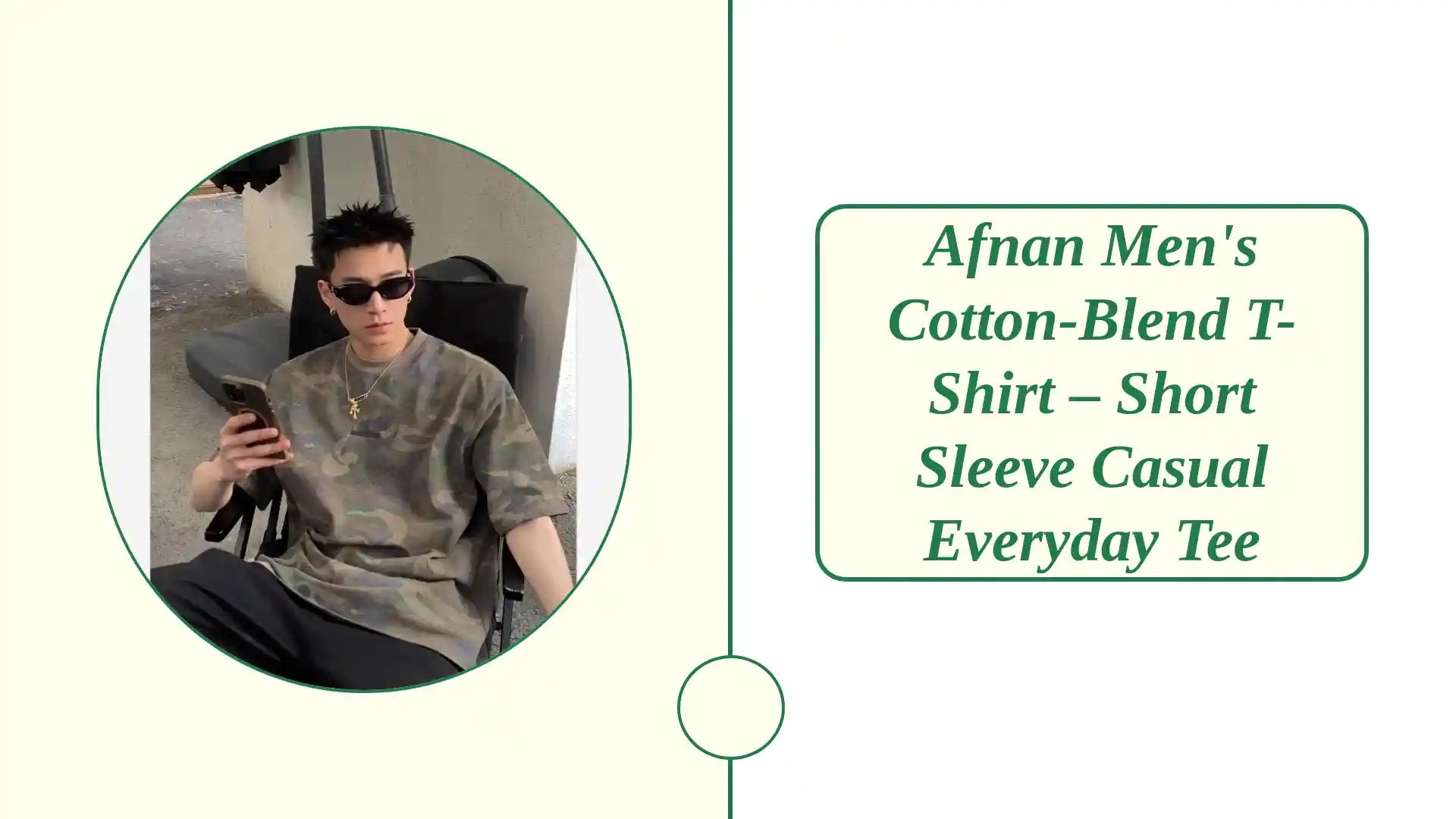 Afnan Men's Cotton-Blend T-Shirt &ndash; Short Sleeve Casual Everyday Tee by@Outfy
