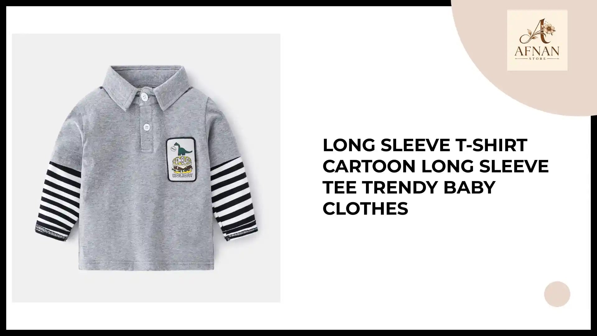 Long Sleeve T-Shirt Cartoon Long Sleeve Tee Trendy Baby Clothes by@Outfy