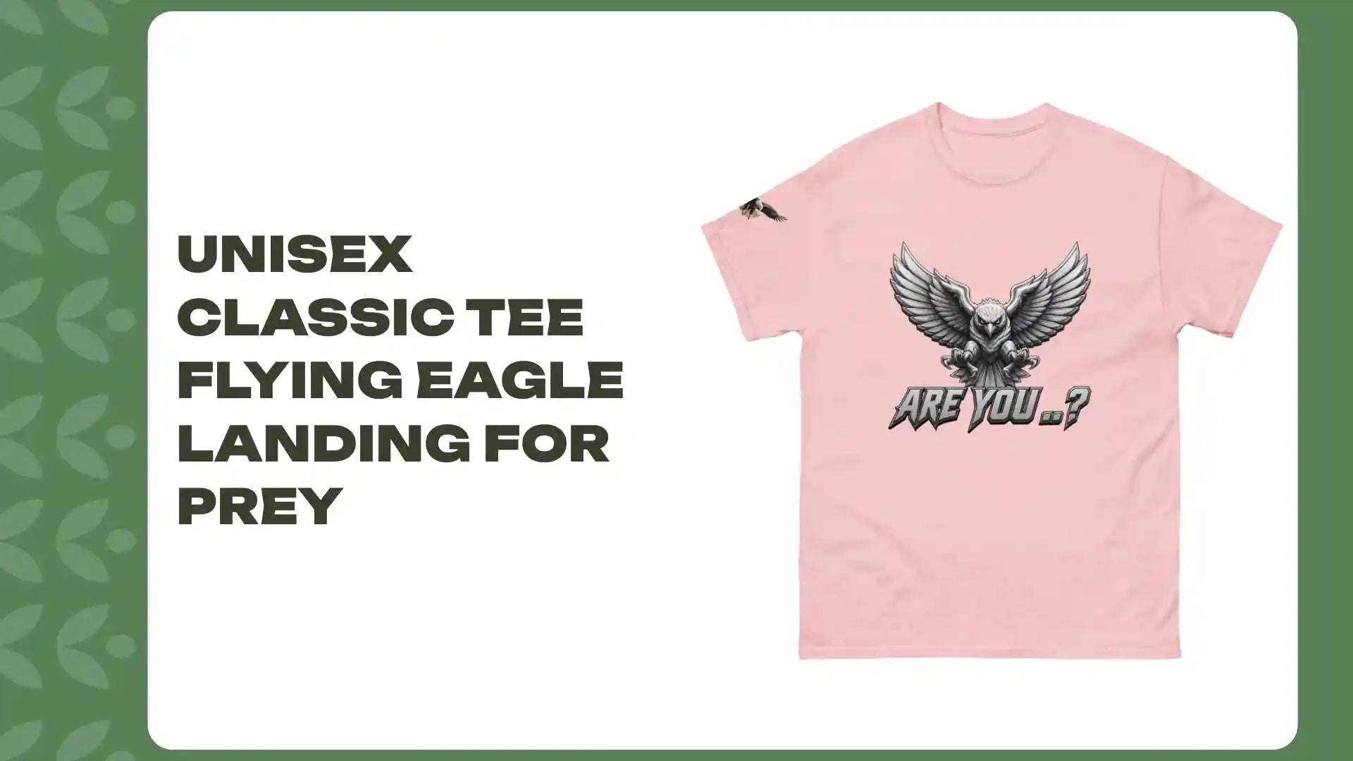 Unisex classic tee Flying Eagle landing for prey by@Outfy