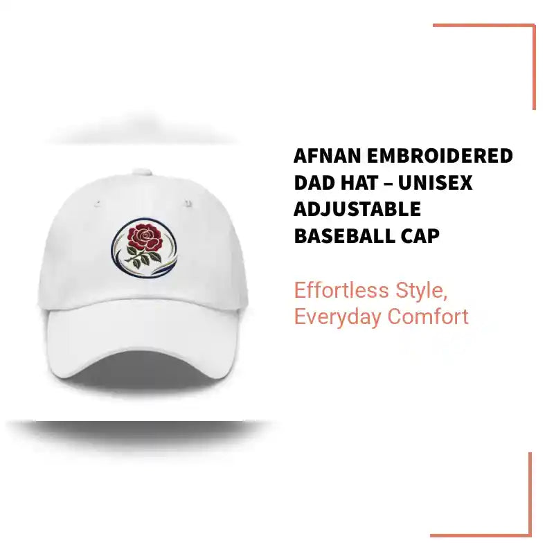 Afnan Embroidered Dad Hat &ndash; Unisex Adjustable Baseball Cap by@Outfy