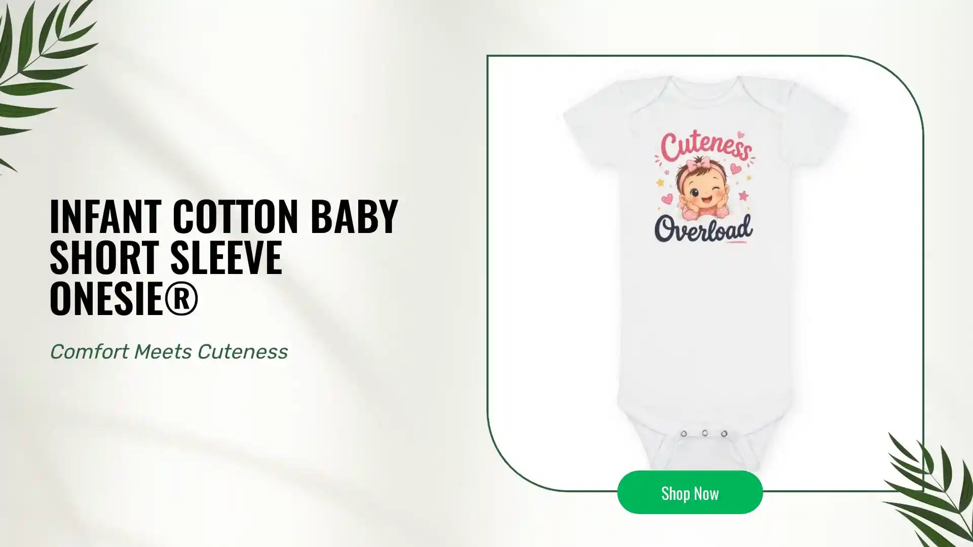 Infant Cotton Baby Short Sleeve Onesie&reg; by@Outfy