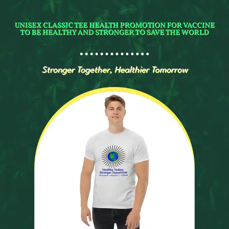 Unisex classic tee Health promotion for vaccine to be healthy and stronger to save the world by@Outfy