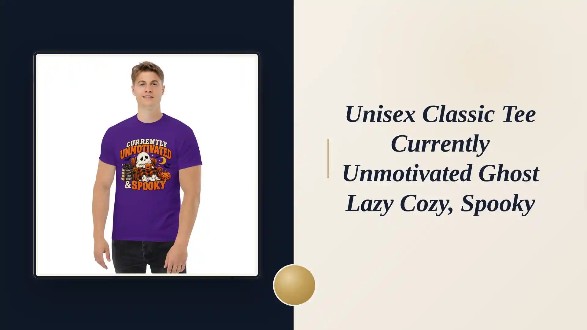 Unisex classic tee Currently unmotivated Ghost lazy cozy, spooky by@Outfy