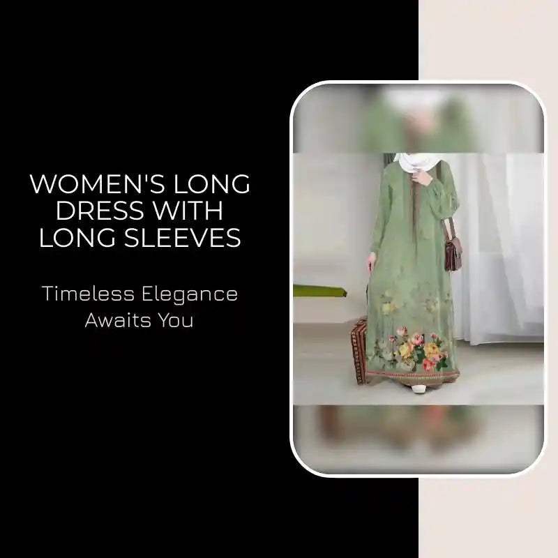 Women's long Dress With Long Sleeves by@Outfy
