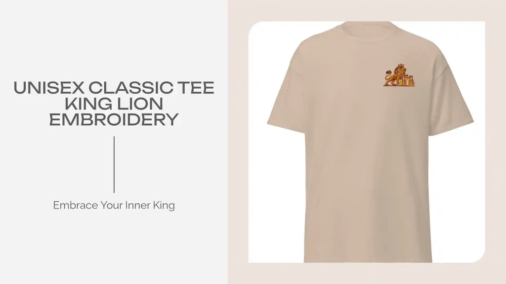 Unisex classic tee King Lion Embroidery by@Outfy