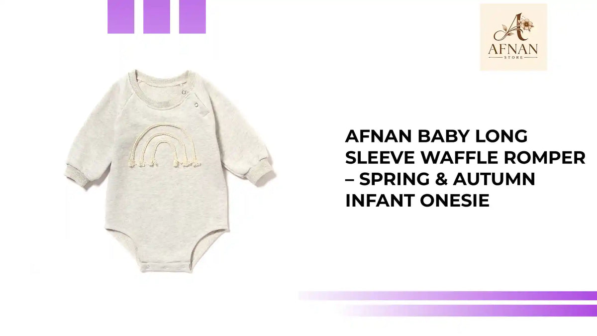 Afnan Baby Long Sleeve Waffle Romper &ndash; Spring &amp; Autumn Infant Onesie by@Outfy