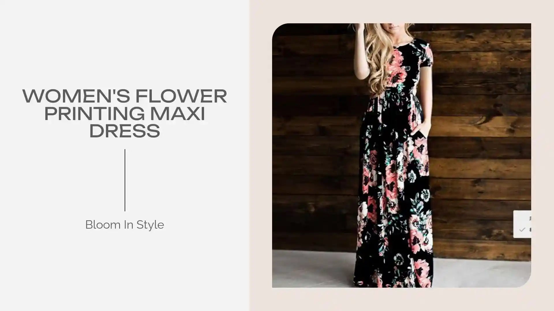 Women's Flower Printing Maxi Dress by@Outfy