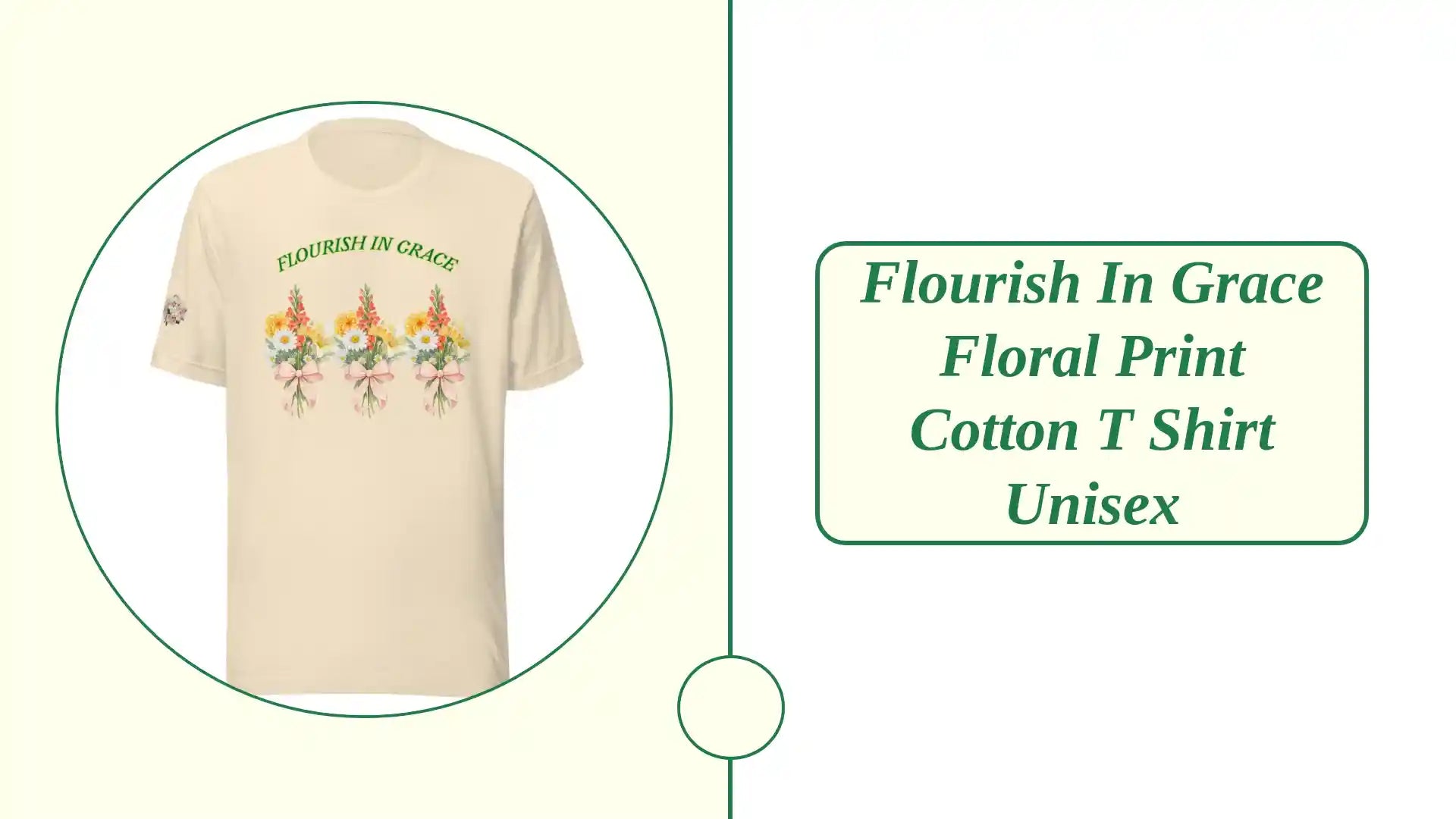 Flourish in Grace floral print Cotton T shirt unisex by@Outfy