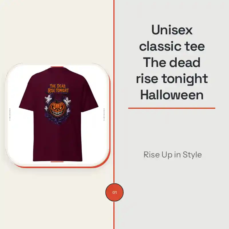 Unisex classic tee The dead rise tonight Halloween by@Outfy