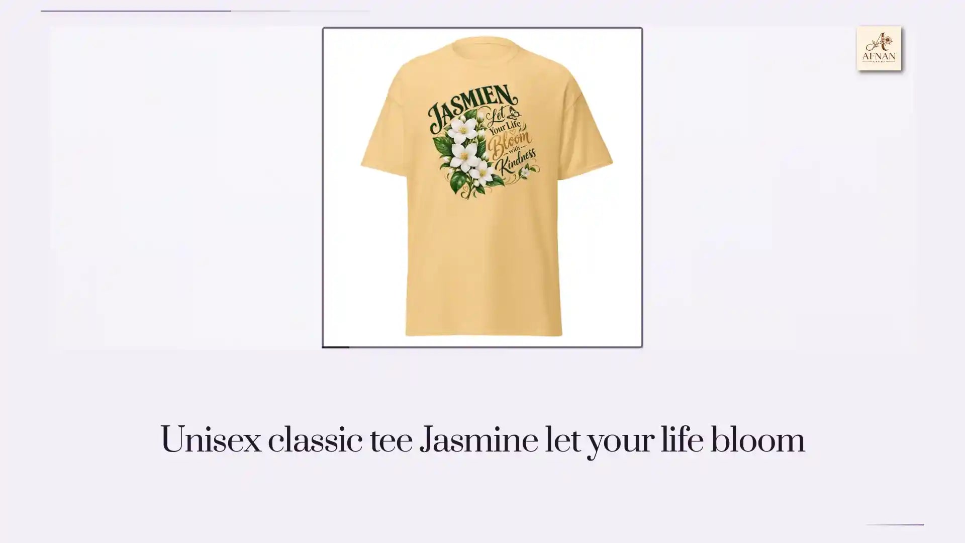 Unisex classic tee Jasmine let your life bloom by@Outfy