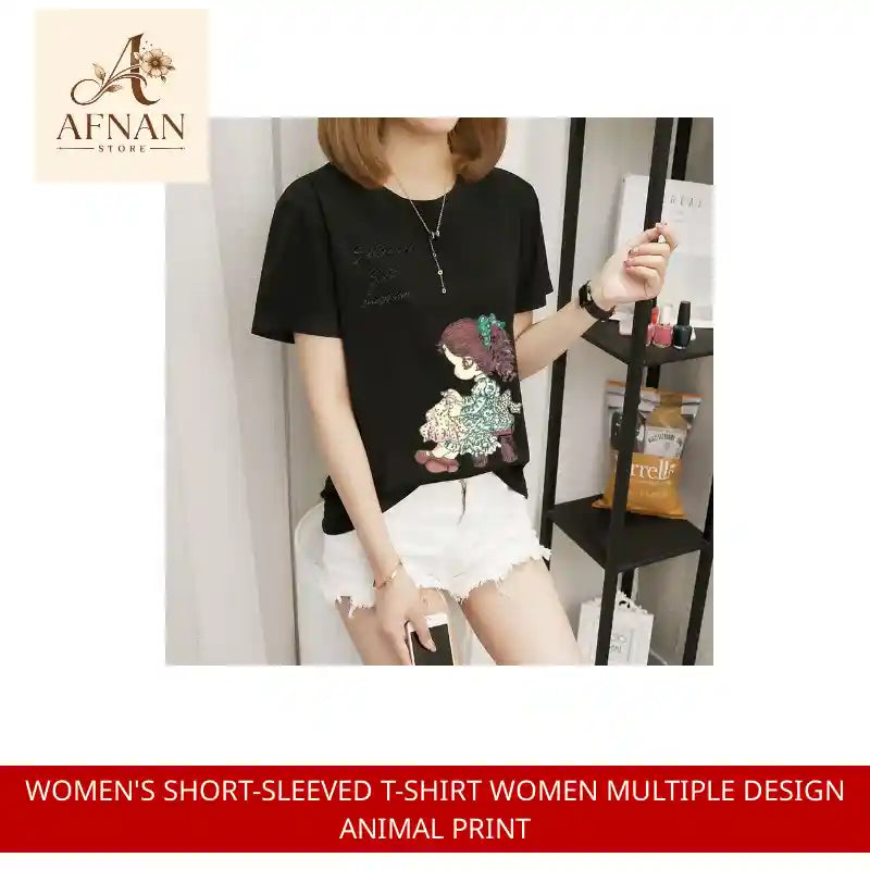 Women's Short-sleeved T-shirt Women multiple design animal print by@Outfy