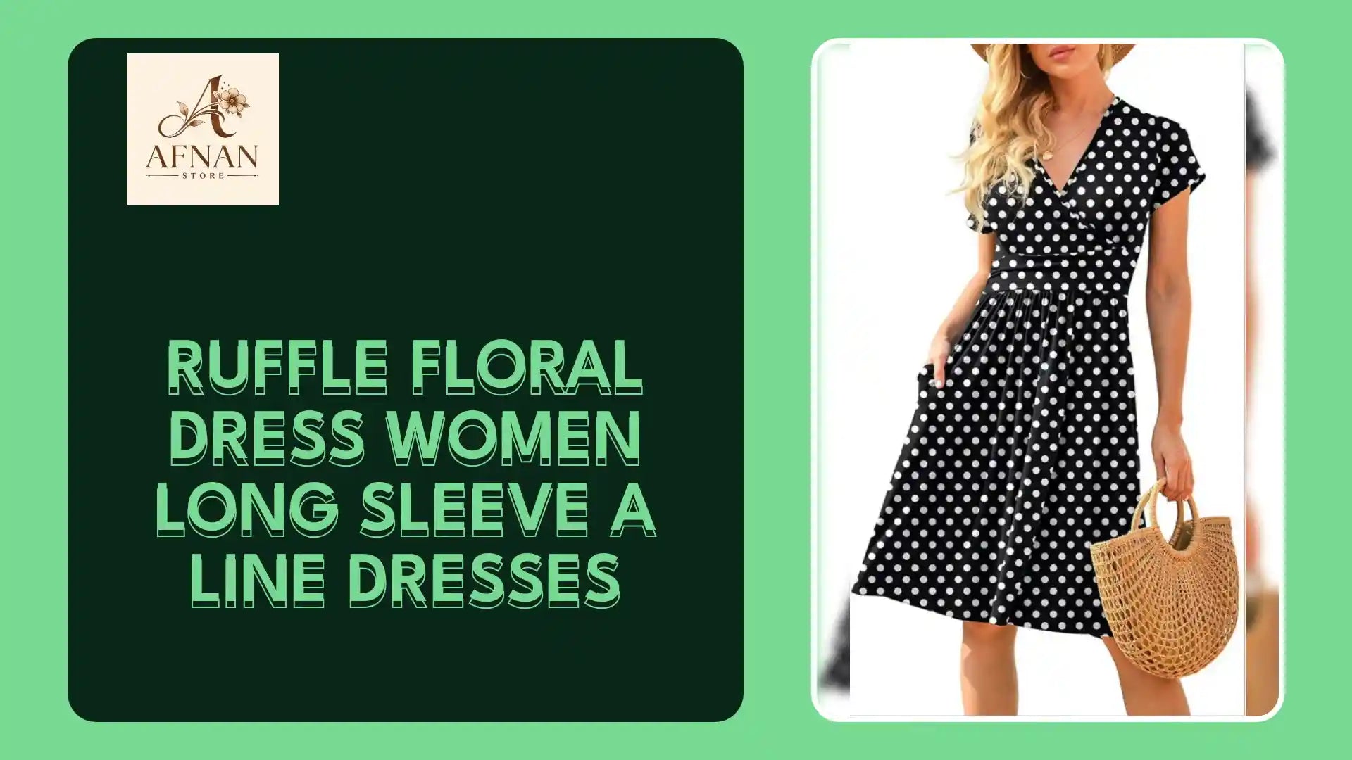 Ruffle Floral Dress Women Long Sleeve A Line Dresses by@Outfy