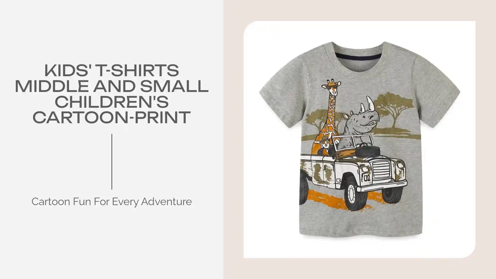 Kids' T-shirts Middle And Small Children's Cartoon-print by@Outfy