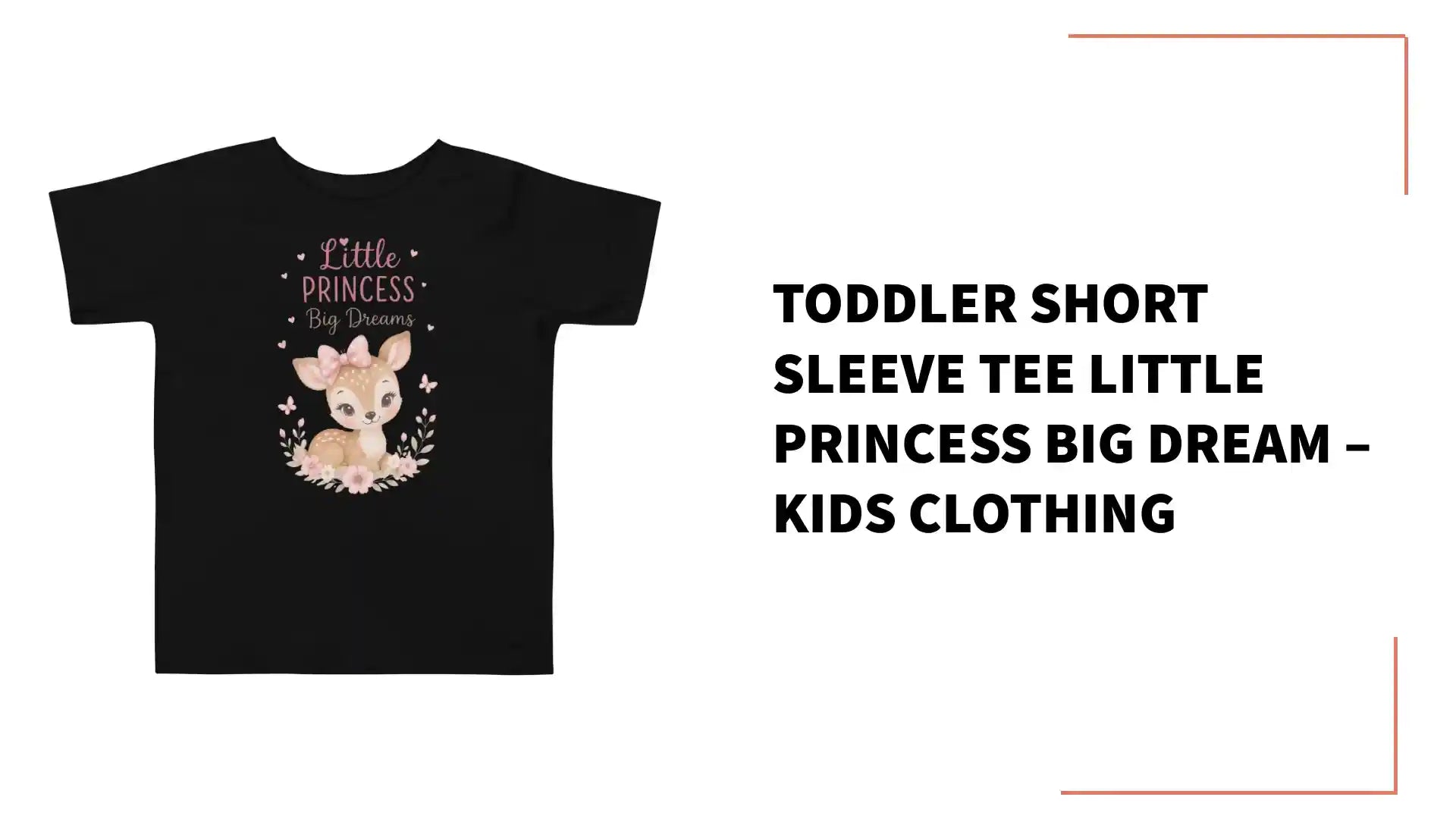 Toddler Short Sleeve Tee Little Princess big dream &ndash; Kids Clothing by@Outfy