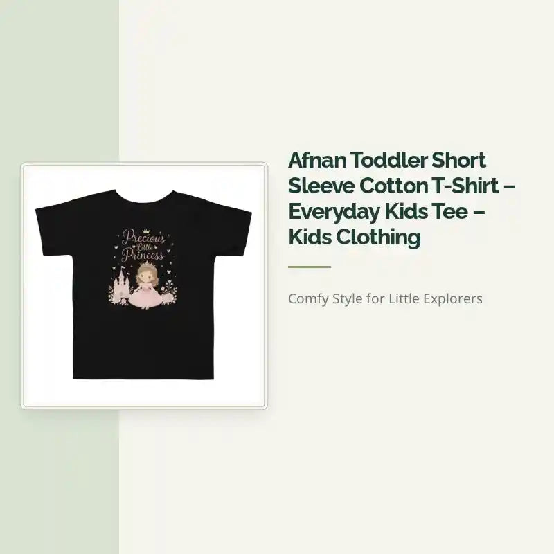 Afnan Toddler Short Sleeve Cotton T-Shirt &ndash; Everyday Kids Tee &ndash; Kids Clothing by@Outfy
