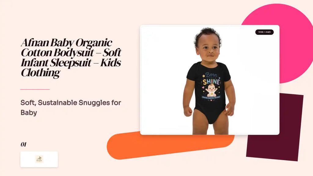 Afnan Baby Organic Cotton Bodysuit &ndash; Soft Infant Sleepsuit &ndash; Kids Clothing by@Outfy