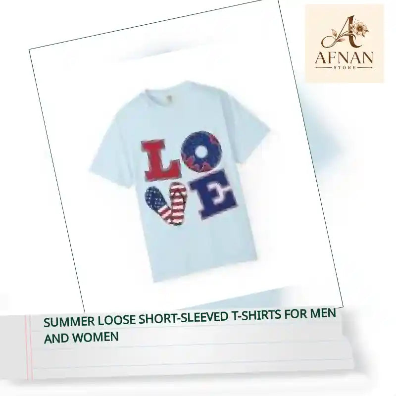 Summer Loose Short-sleeved T-shirts For Men And Women by@Outfy