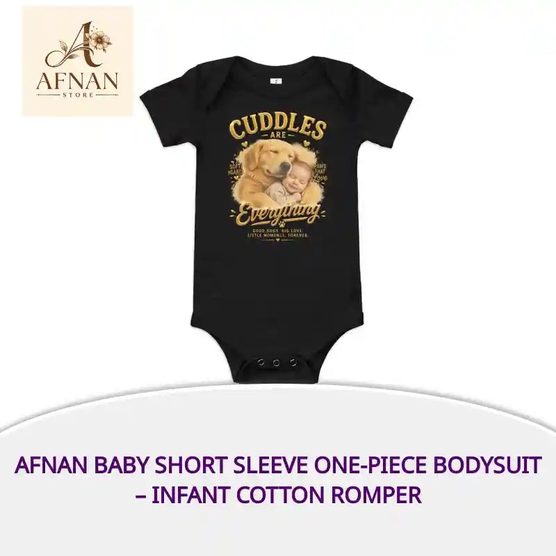 Afnan Baby Short Sleeve One-Piece Bodysuit &ndash; Infant Cotton Romper by@Outfy