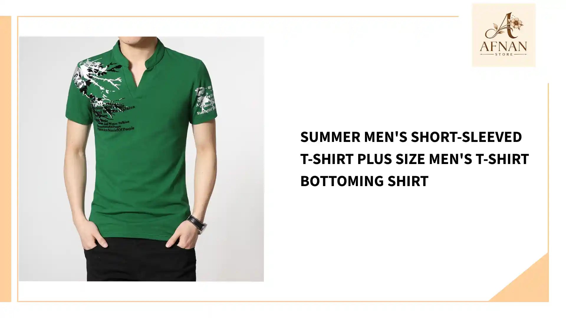 Summer Men's Short-Sleeved T-Shirt Plus Size Men's T-Shirt Bottoming Shirt by@Outfy