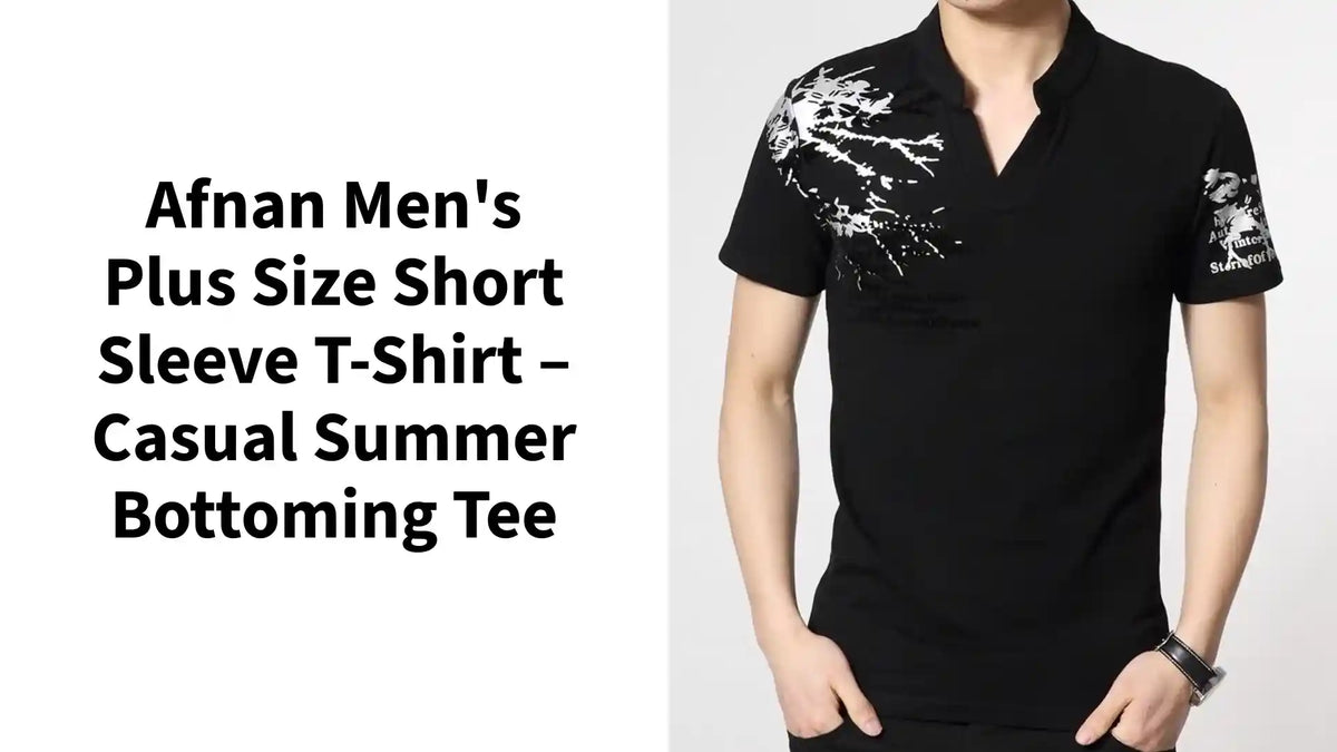 Afnan Men's Plus Size Short Sleeve T-Shirt &ndash; Casual Summer Bottoming Tee by@Outfy